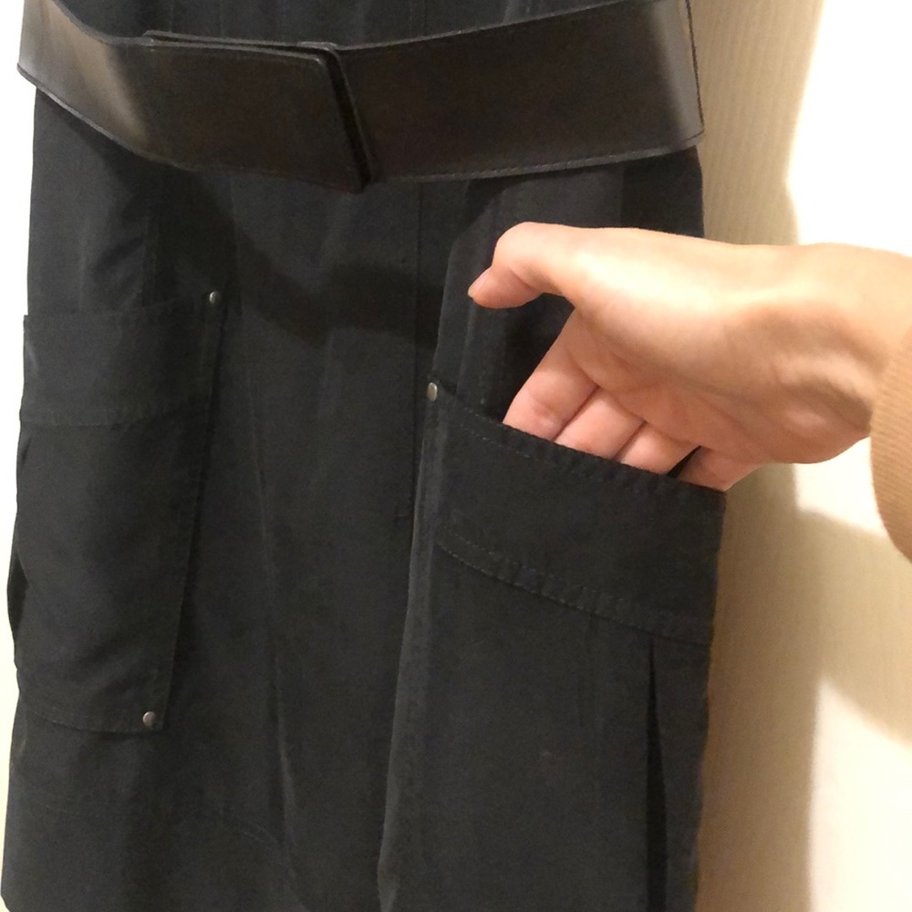 Calvin Klein Black Belted Dress with Rivets - Picture 4 of 5